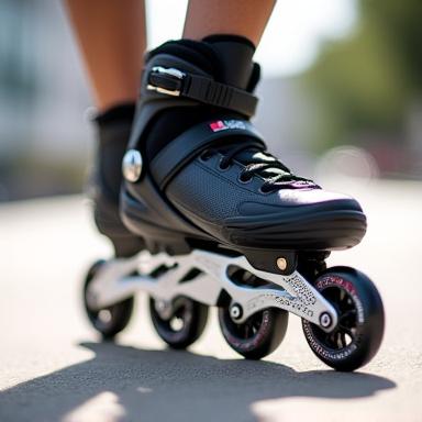Paire de rollers en ligne modernes pour adultes.